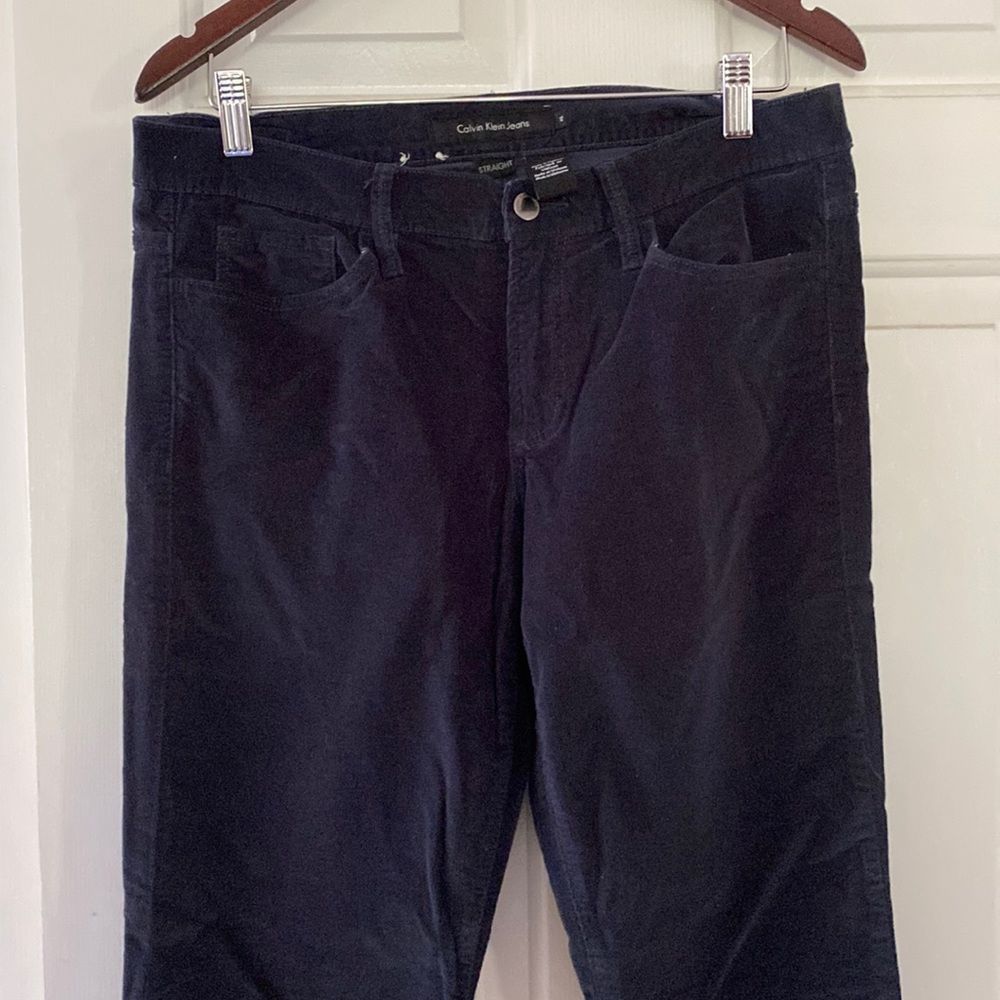 Deep blue corduroy jean style pants